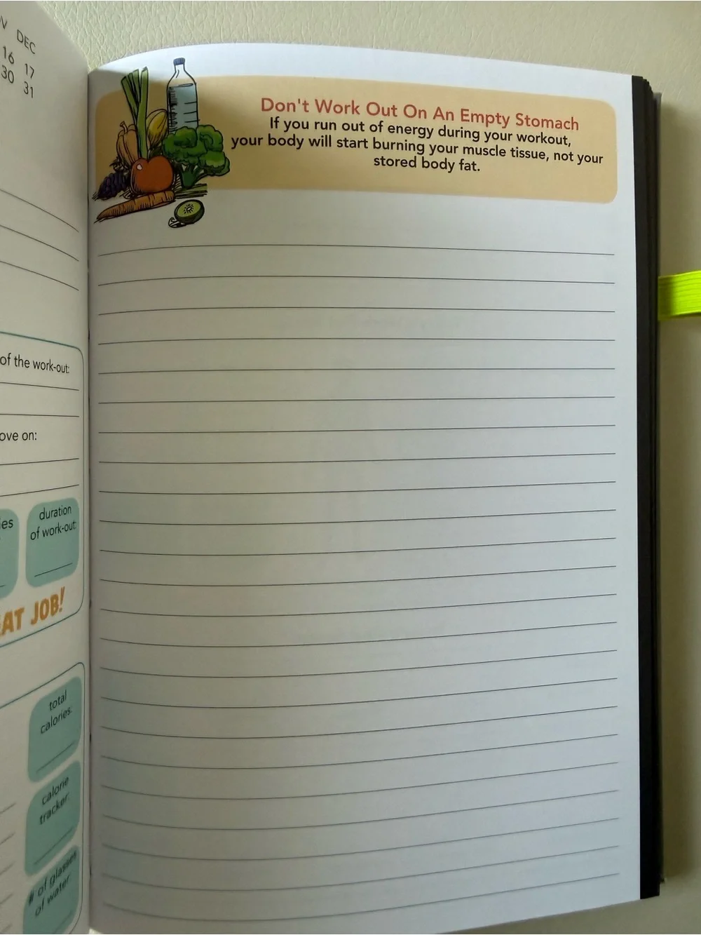 Guided Wellness Journal - Healthy Body Healthy Life - Gray & Neon Yellow